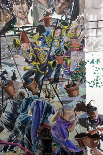 Nachmittag · 600 × 330 cm - Painting by Michael Kunze