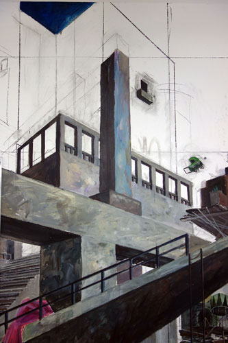 Nachmittag · 600 × 330 cm - Painting by Michael Kunze