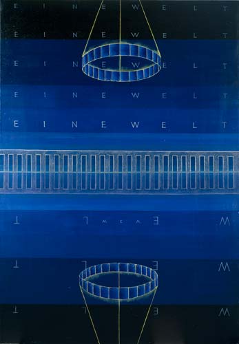 Eine Welt - Painting by Michael Kunze