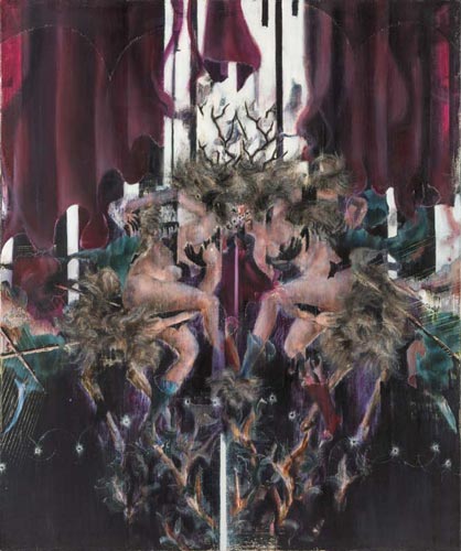 Aktaion, Pierre, Justine II · Aktaion, Pierre, Justine II - Painting by Michael Kunze