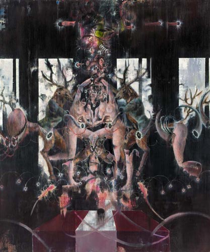 Aktaion, Pierre, Justine III · Aktaion, Pierre, Justine III - Painting by Michael Kunze