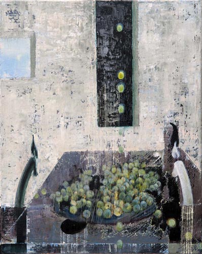 Die Leiter vergessen · To Forget the Ladder - Painting by Michael Kunze