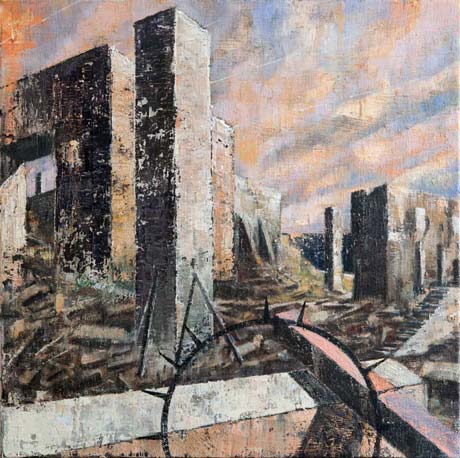 Den Abstieg verschieben · To Defer the Descent - Painting by Michael Kunze