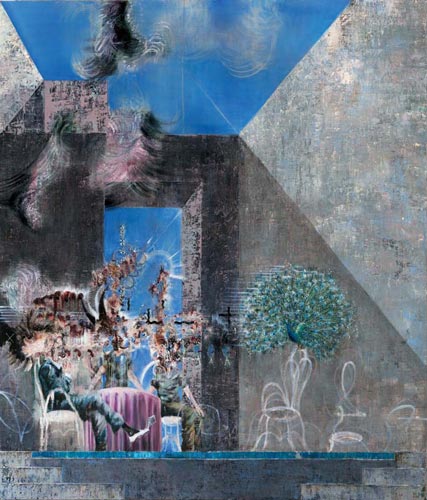 Tag der geschlossenen Tür/Patusan · Day of the Closed Door/Patusan - Painting by Michael Kunze