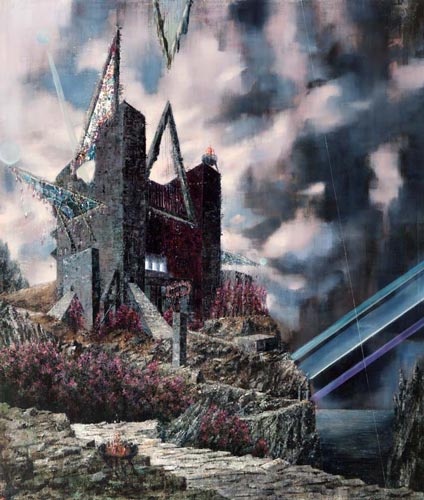 Tag der geschlossenen Tür/Minusio · Day of the Closed Door/Minusio - Painting by Michael Kunze