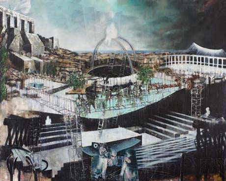 IRAS/Abglanz IV · IRAS/Reflection IV - Painting by Michael Kunze