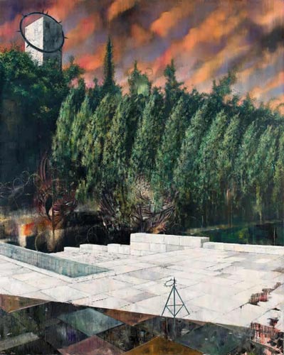 Atelier/Katarakt ·  Studio/Cataract - Painting by Michael Kunze