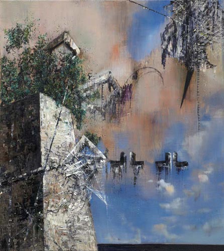 Kopfsprung · Header - Painting by Michael Kunze