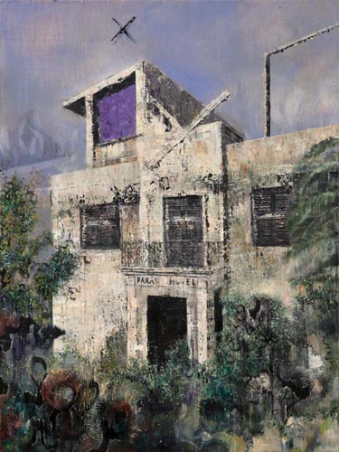 Tag der geschlossenen Tür/Lugano · Day of the Closed Door/Lugano - Painting by Michael Kunze