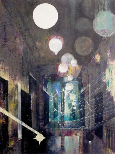 Atelier/Schleuse · Studio/Sluice - Painting by Michael Kunze