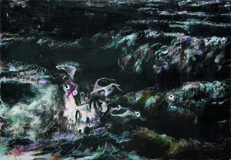 Brandung · Surf - Painting by Michael Kunze