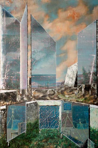 Buchstabierfalle O · Spelling Trap O - Painting by Michael Kunze
