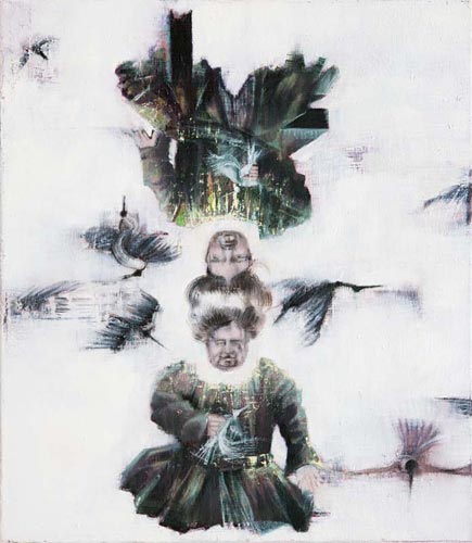 Echo anhalten, Luft ausatmen · Hold the Echo, Breathe out the Air - Painting by Michael Kunze