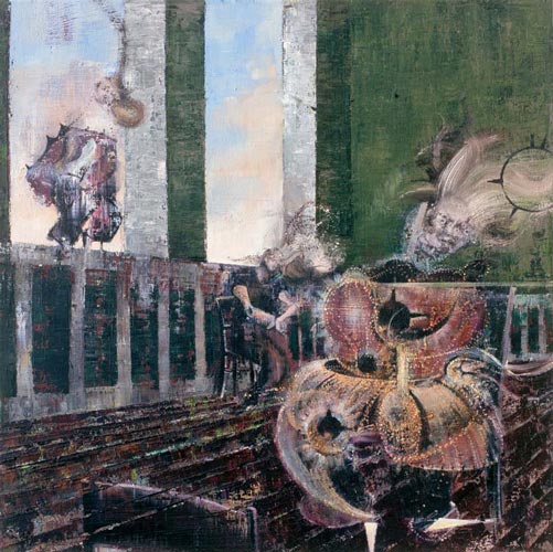 Wunschkörper Fehltritt · Desirable Body False Step - Painting by Michael Kunze