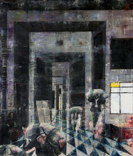 Und dann kam Jack Robinson · And Then Jack Robinson Came In - Painting by Michael Kunze