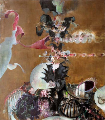 Zugluft und Gesang · Draft and Chant - Painting by Michael Kunze