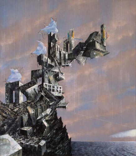 Gewalt gegen Ding im Kopf/Zählwerk · Force against Thing in the Head/Counter - Painting by Michael Kunze