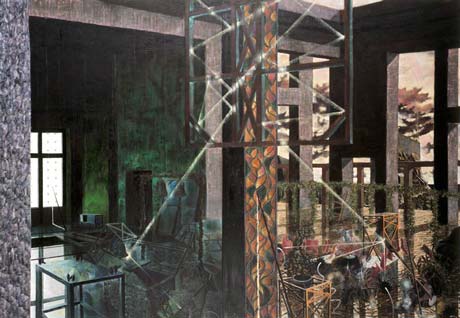 Ein Schuss, zwei Treffer, zwei Schuss, drei Treffer, drei Schuss, vier ... etc. · One Shot, Two Hits, Two Shots, Three Hits, Three Shots, Four ... etc. - Painting by Michael Kunze