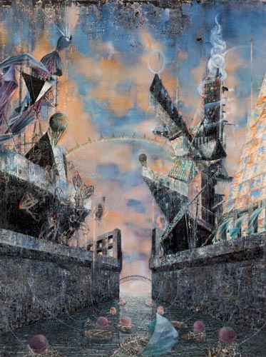Atelier/Mare Prosa · Studio/Mare Prosa - Painting by Michael Kunze