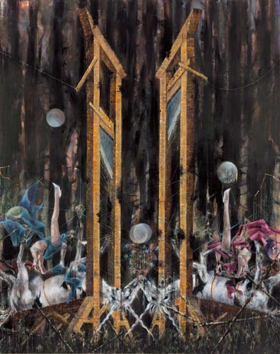 Die Überlebenden · The Survivors - Painting by Michael Kunze