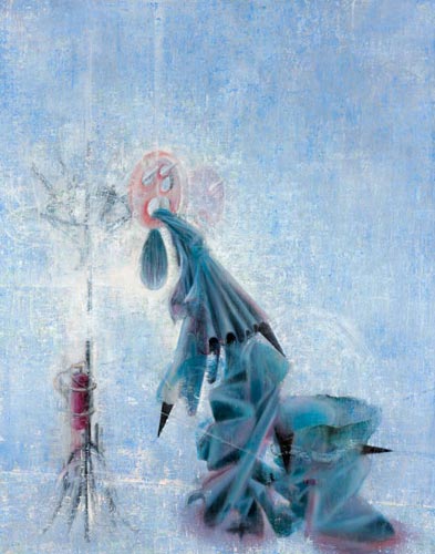 Schluck · Gulp - Painting by Michael Kunze