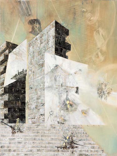 Atlier/Zwinger · Studio/Stronghold - Painting by Michael Kunze