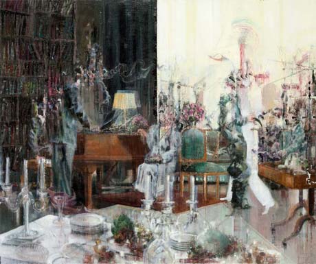 Ruperts Worte, DinnerII · Rupert's Words, DinnerII - Painting by Michael Kunze