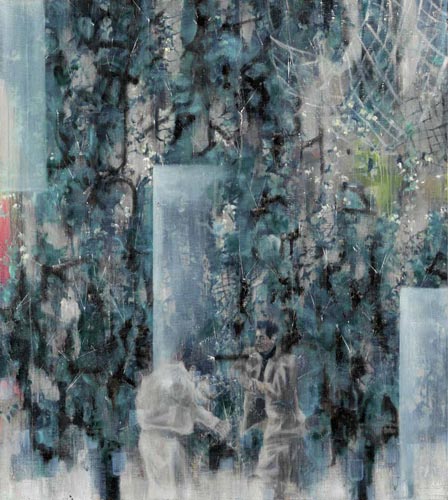 Paolos Theorie IV · Paolo's Theory IV - Painting by Michael Kunze