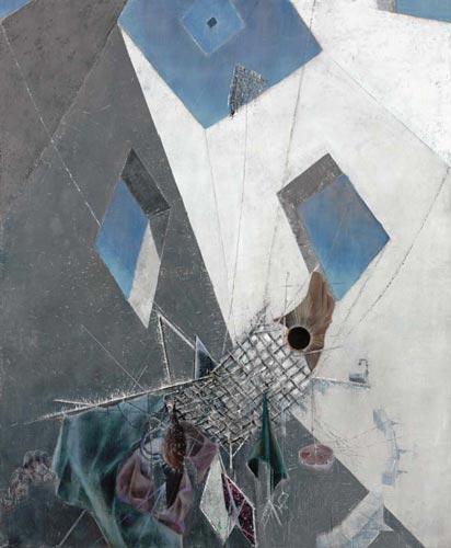 Atelier/Dusche · Studio/Shower - Painting by Michael Kunze