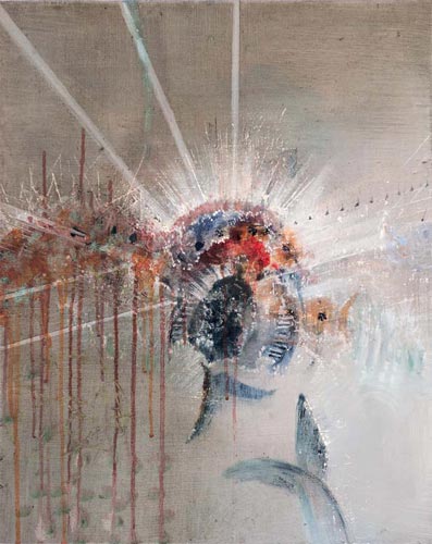 Blitz/Grab IV · Lightning/Grave IV - Painting by Michael Kunze