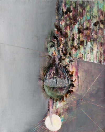 Blitz/Grab V · Lightning/Grave V - Painting by Michael Kunze