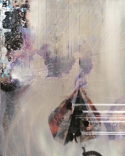 Blitz/Grab VII · Lightning/Grave VII - Painting by Michael Kunze