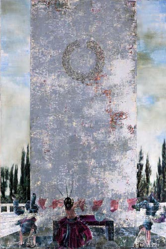 Salto · Somersault - Painting by Michael Kunze