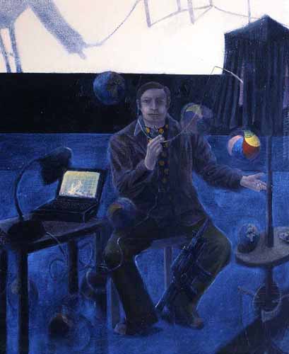Erster Mittag/Detail (Hochzeitsnacht) · First Noon/Detail (Wedding Night) - Painting by Michael Kunze