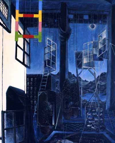 Erster Mittag/Detail (Hochzeitsnacht) · First Noon/Detail (Wedding Night) - Painting by Michael Kunze