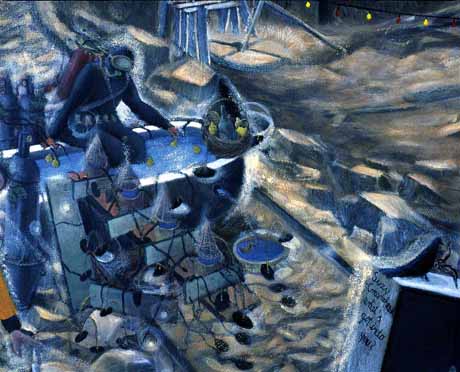 Zweiter Mittag/Detail (Salz) · Second Noon/Detail (Salt) - Painting by Michael Kunze