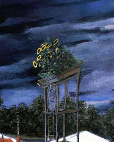 Dritter Mittag/Detail (Uhrenvergleich) · Third Noon/Detail (Synchonizing Watches) - Painting by Michael Kunze