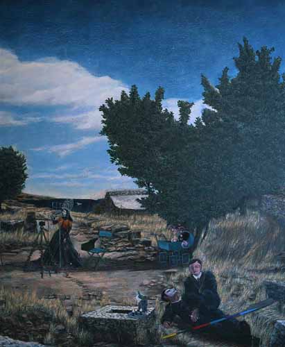 Vierter Mittag (Flügelspitze) · Forth Noon (Pinion) - Painting by Michael Kunze