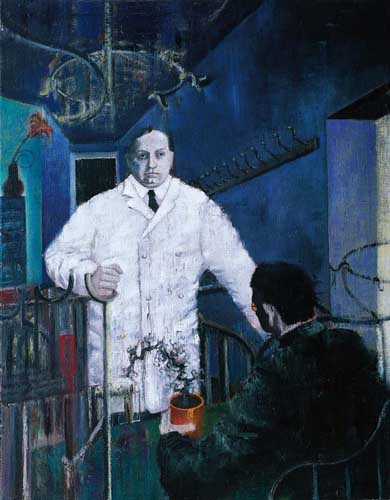 Gottfried Benn - Painting by Michael Kunze