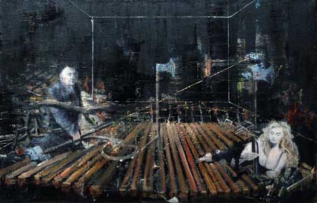 Federico Fellini (1) - Painting by Michael Kunze