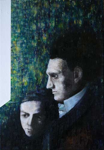 Stefan George (2) - Painting by Michael Kunze