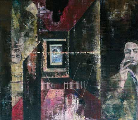 Michel Houellebecq (2) - Painting by Michael Kunze