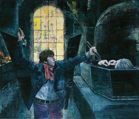Roman Polanski (1) - Painting by Michael Kunze