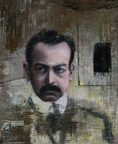 Oswald Spengler (2) - Painting by Michael Kunze