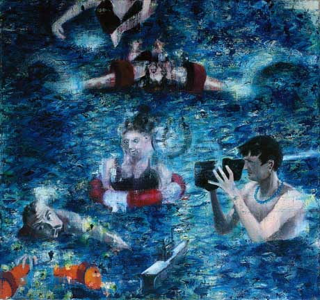 Lars von Trier (1) - Painting by Michael Kunze