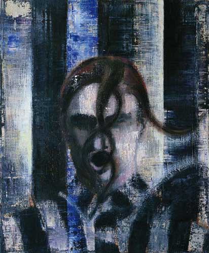 Lars von Trier (3) - Painting by Michael Kunze