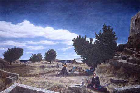 Vierter Mittag (Flügelspitze) · Forth Noon (Pinion) - Painting by Michael Kunze
