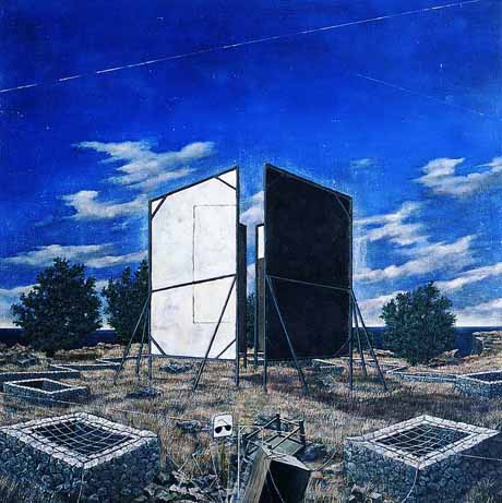 Projektion abgeschnitten · Projection Cut off - Painting by Michael Kunze