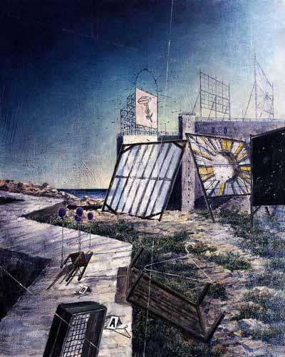 Projektion angeschnitten · Projection Cut off - Painting by Michael Kunze