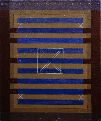 Werkstatthof · Workshop Yard - Painting by Michael Kunze